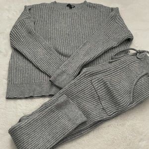 Gray sweater set with joggers from fashion nova size large